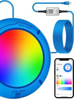 Above Ground Pool Lights w/ App Control 20W RGB (New, 28 Ft Cord)